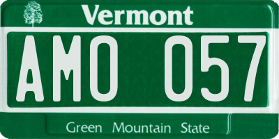 VT license plate AMO057