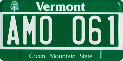 VT license plate AMO061
