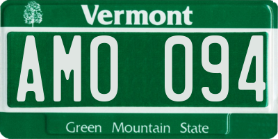 VT license plate AMO094