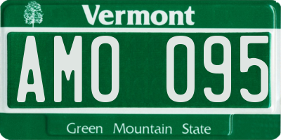 VT license plate AMO095