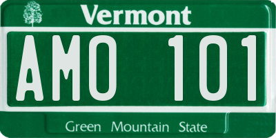 VT license plate AMO101