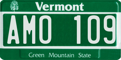 VT license plate AMO109