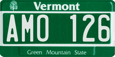 VT license plate AMO126