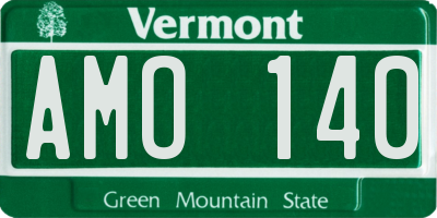 VT license plate AMO140