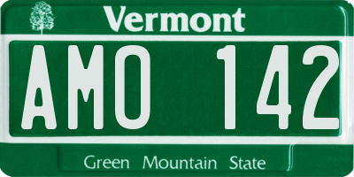 VT license plate AMO142