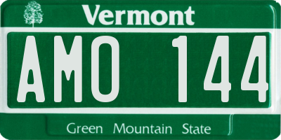 VT license plate AMO144