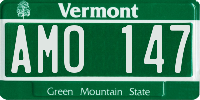VT license plate AMO147