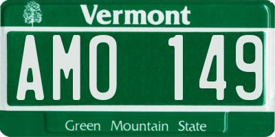 VT license plate AMO149