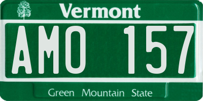 VT license plate AMO157