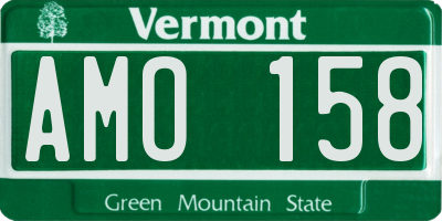 VT license plate AMO158
