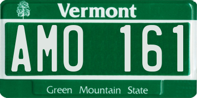VT license plate AMO161
