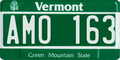 VT license plate AMO163