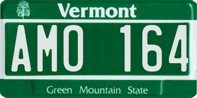 VT license plate AMO164
