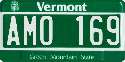 VT license plate AMO169