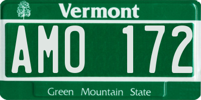 VT license plate AMO172