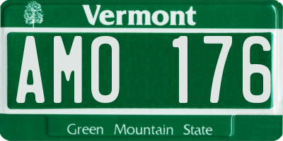 VT license plate AMO176