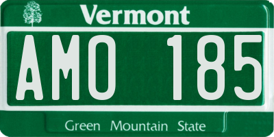 VT license plate AMO185