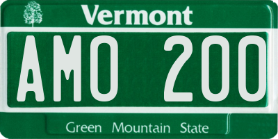 VT license plate AMO200