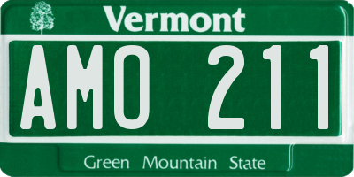 VT license plate AMO211