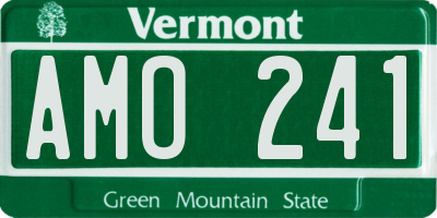 VT license plate AMO241