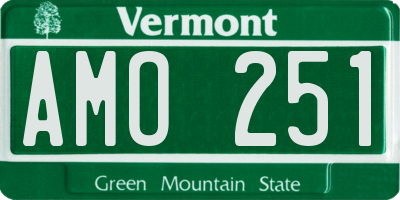 VT license plate AMO251