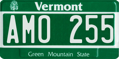 VT license plate AMO255