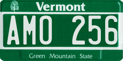 VT license plate AMO256