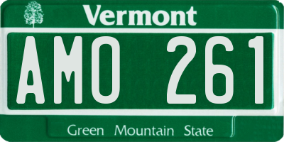 VT license plate AMO261