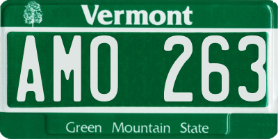 VT license plate AMO263