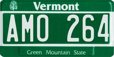 VT license plate AMO264