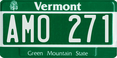 VT license plate AMO271
