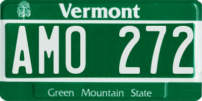 VT license plate AMO272