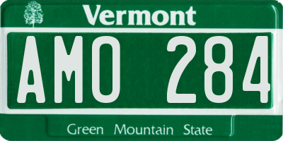 VT license plate AMO284
