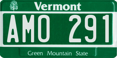 VT license plate AMO291