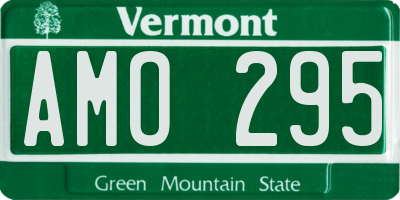 VT license plate AMO295