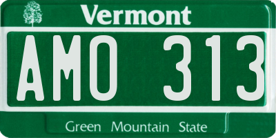 VT license plate AMO313