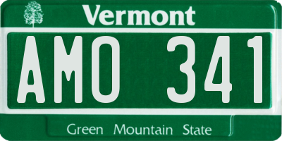 VT license plate AMO341