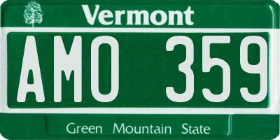 VT license plate AMO359