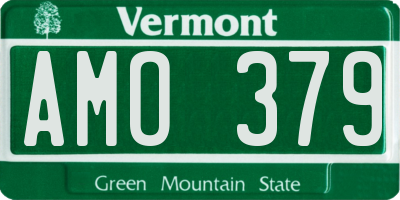 VT license plate AMO379