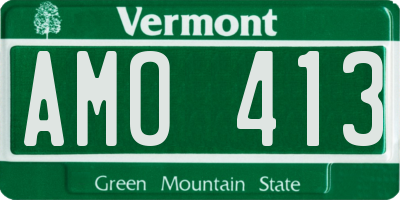 VT license plate AMO413