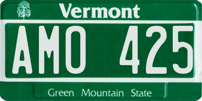 VT license plate AMO425