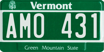 VT license plate AMO431