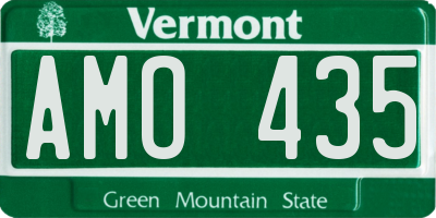 VT license plate AMO435