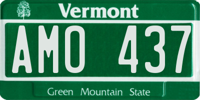 VT license plate AMO437