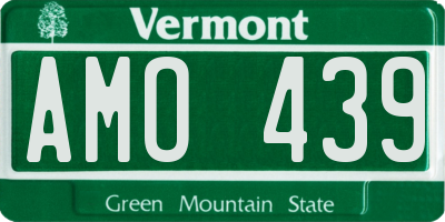VT license plate AMO439