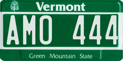 VT license plate AMO444
