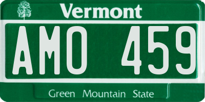 VT license plate AMO459