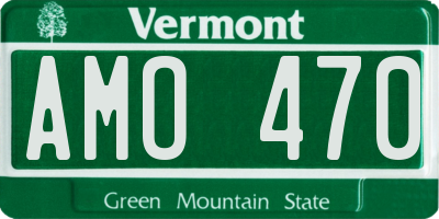 VT license plate AMO470
