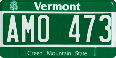 VT license plate AMO473