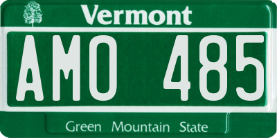 VT license plate AMO485